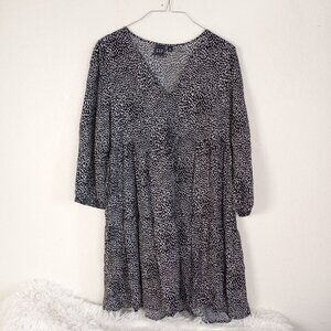 GAP Tiered Drop Dress Speckled Size Medium